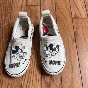 Zara kids Mickey Mouse disney slip on sneaker